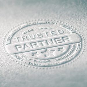 Stamp that says Trusted Partner